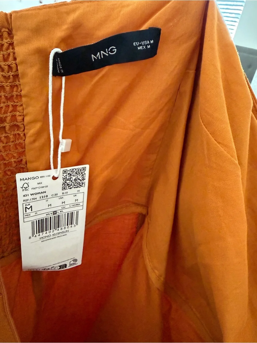 Mango strapless linen